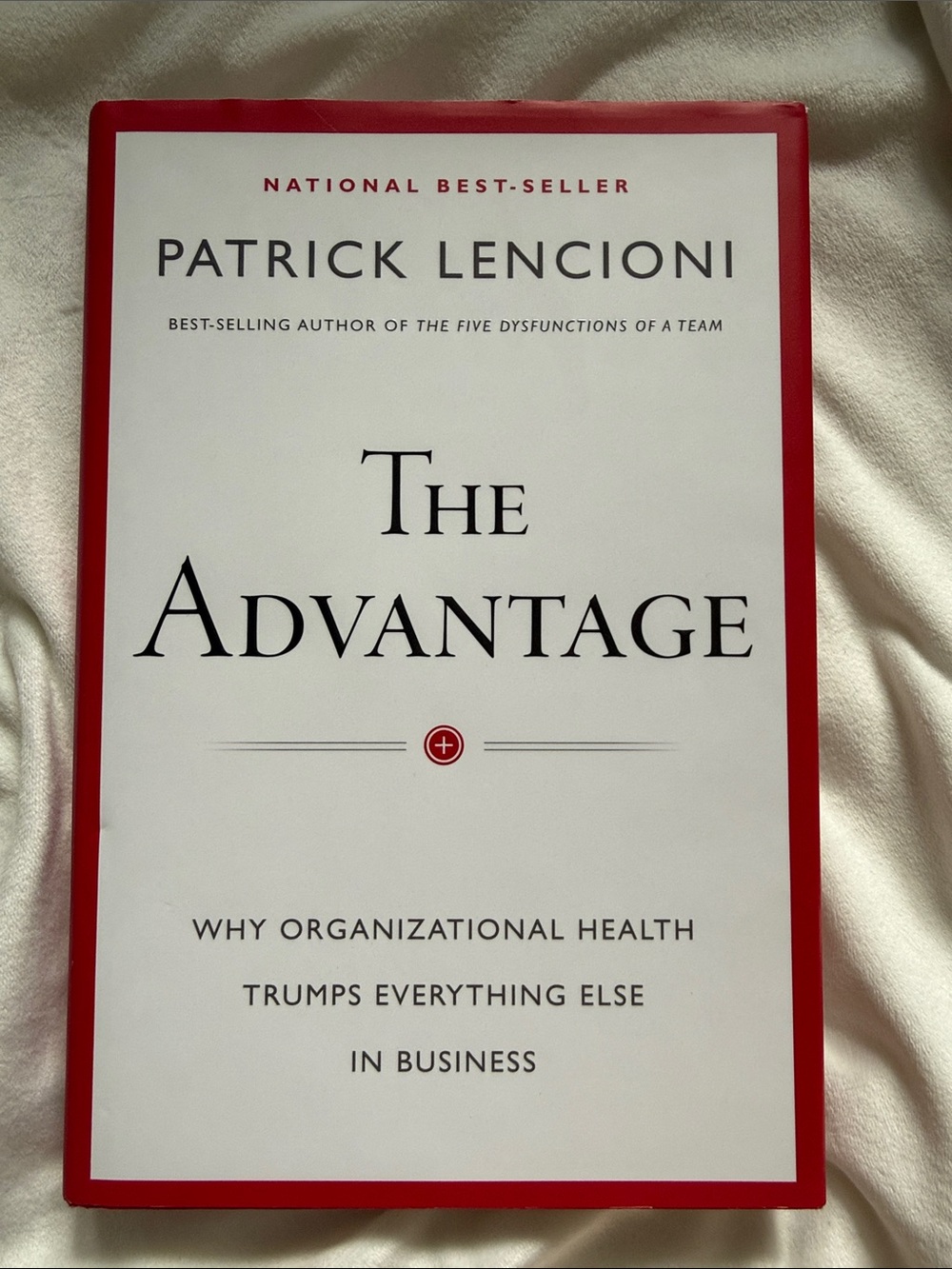 The Advantage Hardcover Book - White and Red